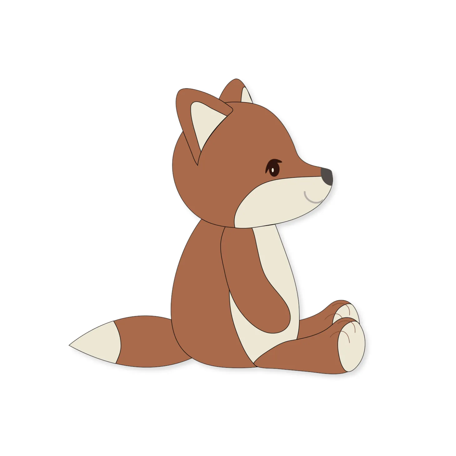 Filibabba Peluche Freddy le renard Multicolore