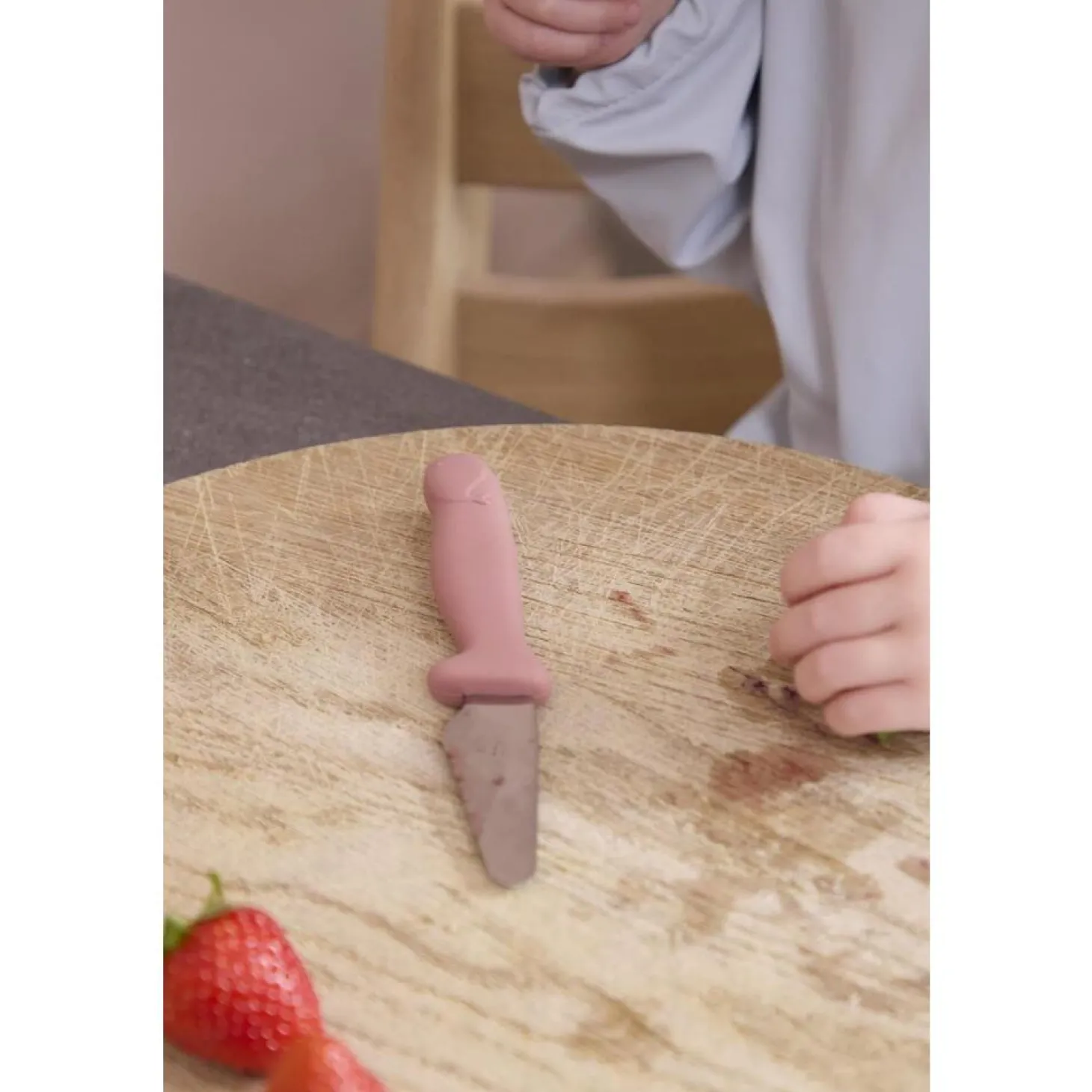 Filibabba Set de 2 couteaux d'apprentissage Taupe/Rose