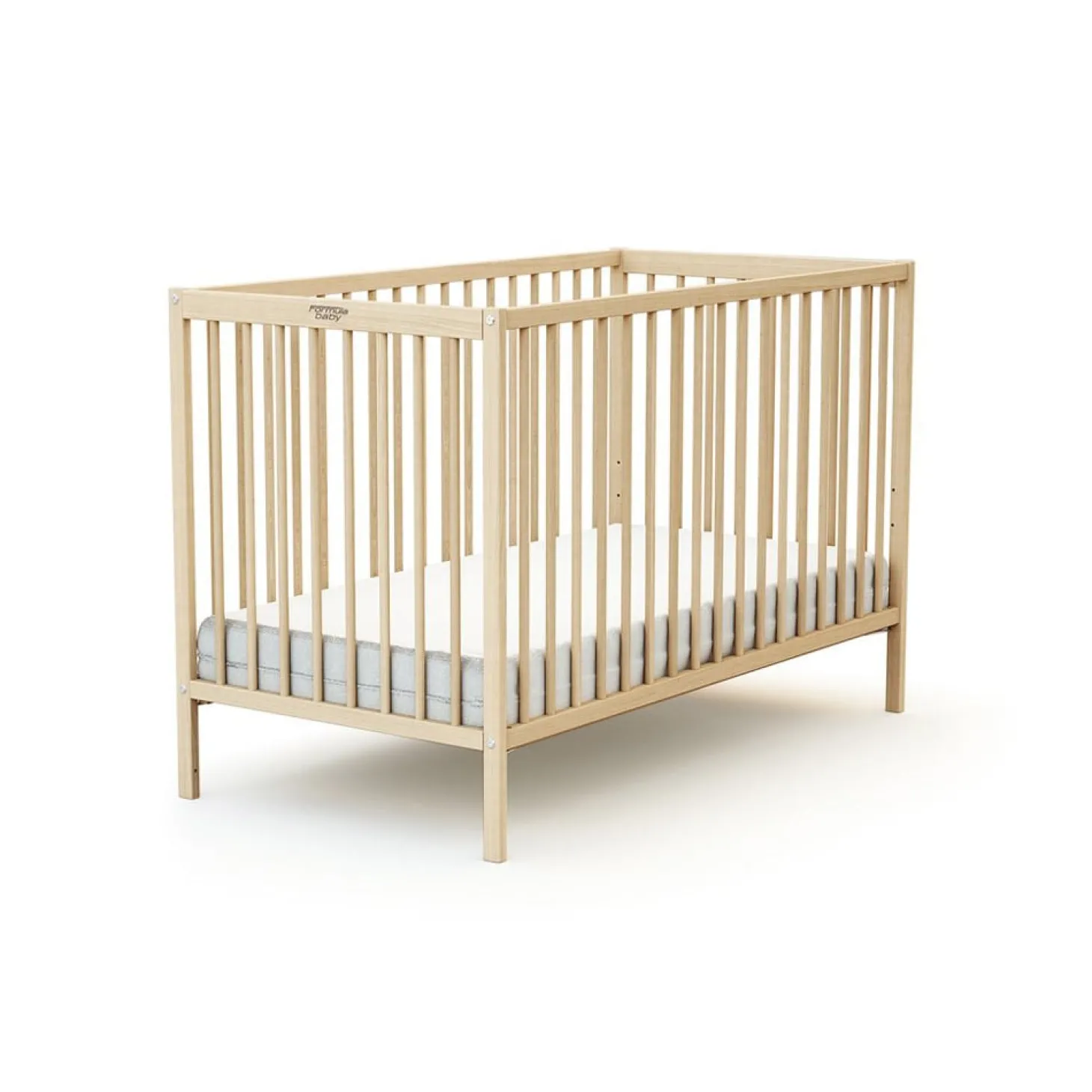 Formula Baby Lit en bois Brut 60x120 cm