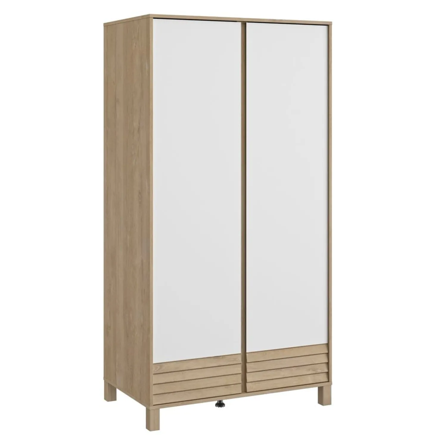 Galipette Armoire 2 portes Achille Chêne Blond Et Blanc