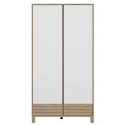Galipette Armoire 2 portes Achille Chêne Blond Et Blanc
