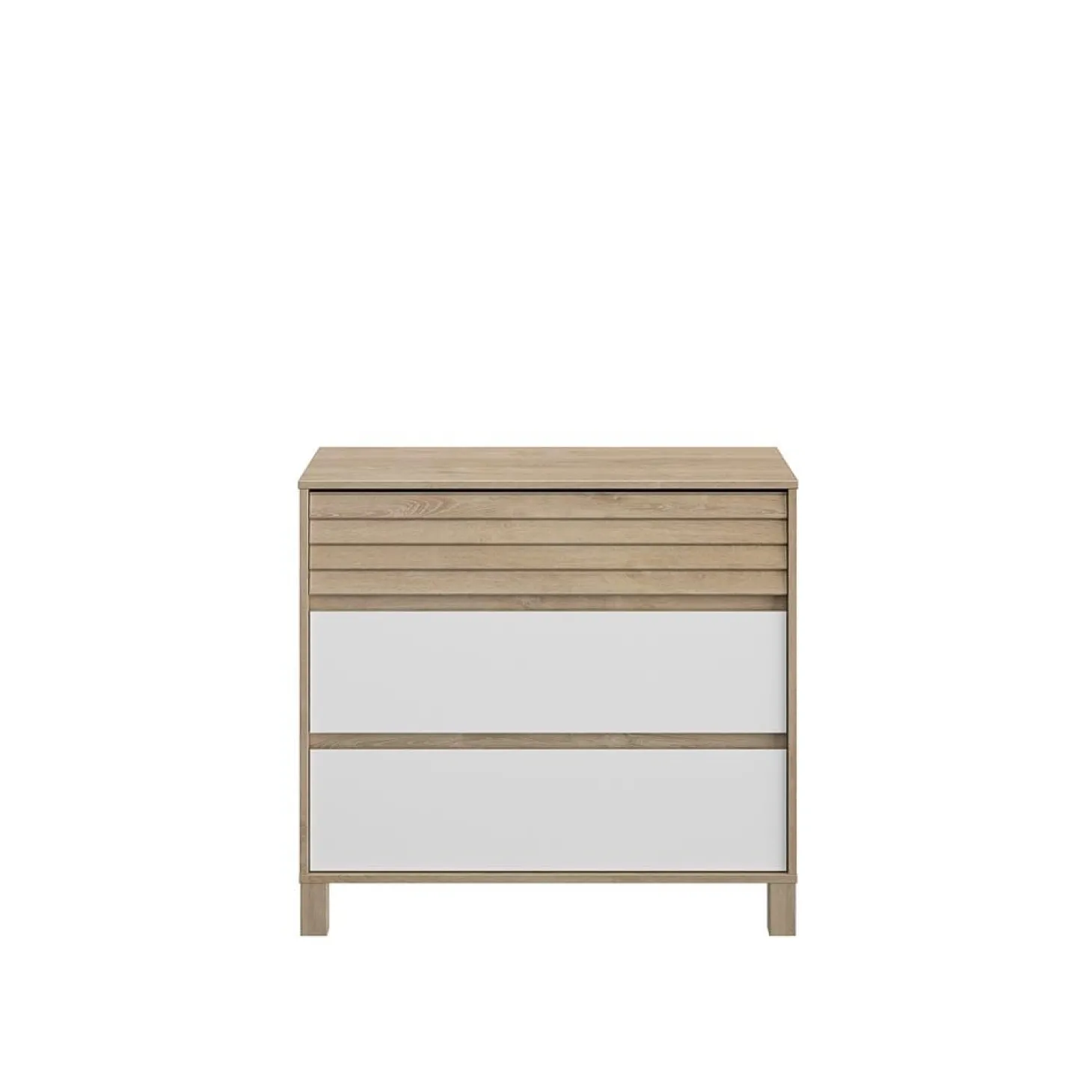 Galipette Commode 3 tiroirs Achille Chêne Blond Et Blanc