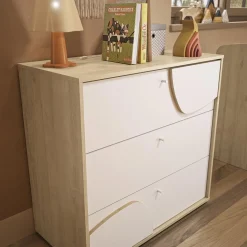 Galipette                    Commode 3 tiroirs Basile    Châtaignier naturel