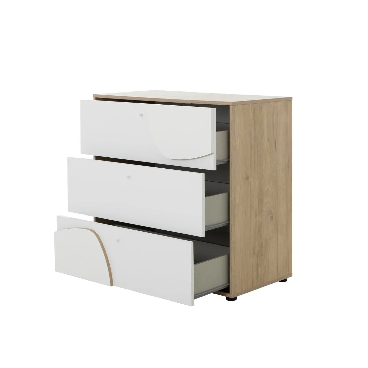 Galipette Commode 3 tiroirs Basile Châtaignier naturel