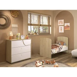 Galipette Commode 3 tiroirs Basile Châtaignier naturel