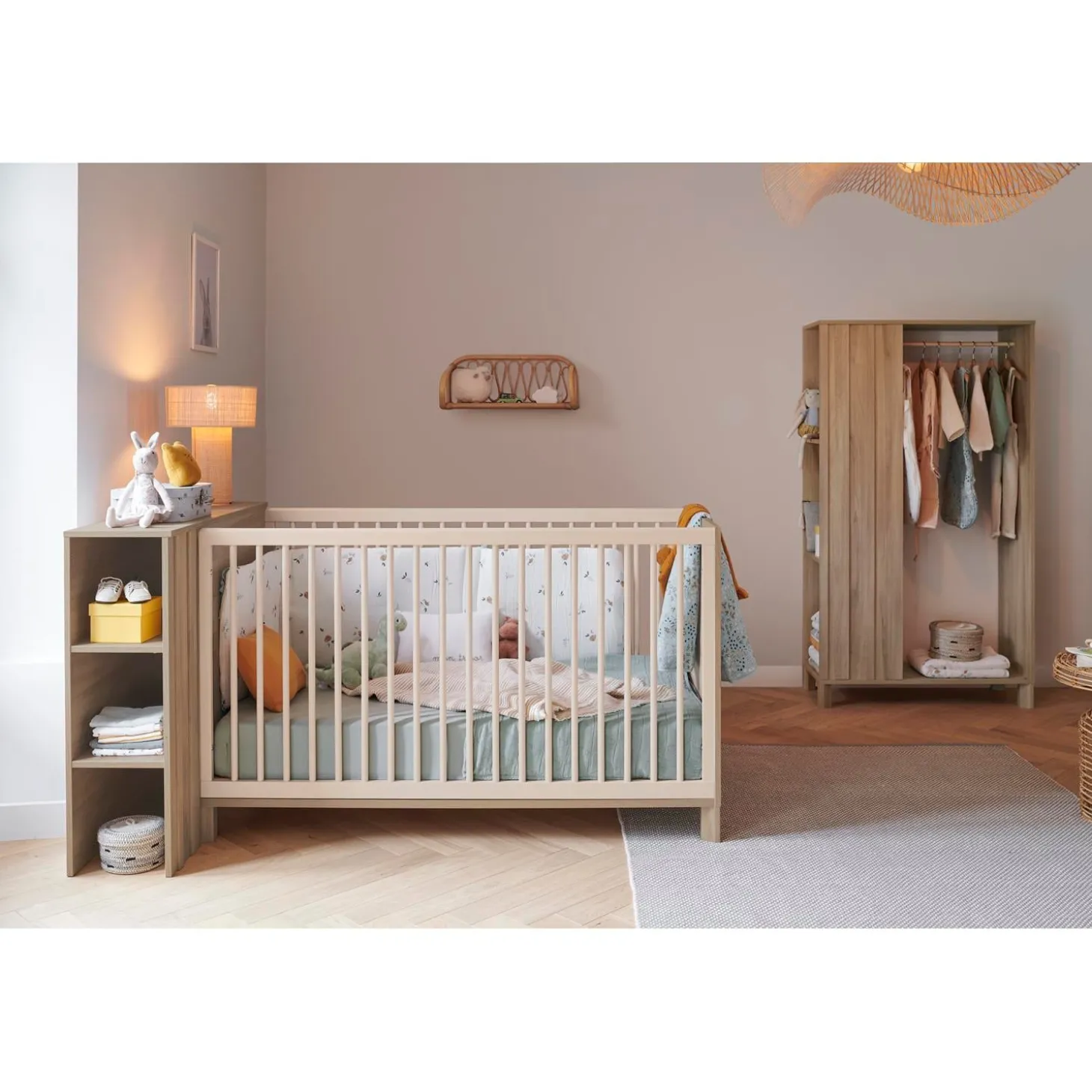 Galipette Lit bébé Calypso Chêne Du Bocage 70x140 cm