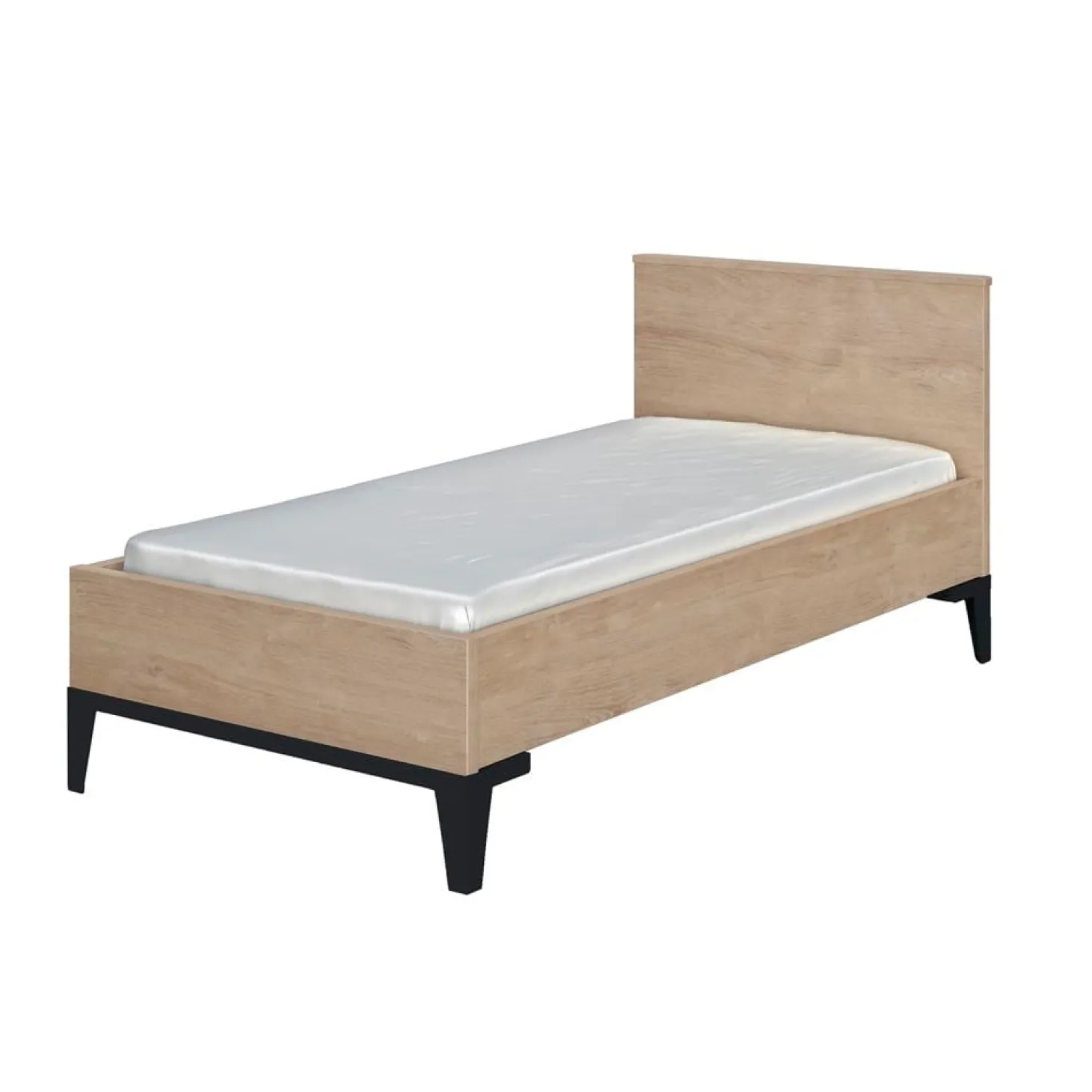 Galipette Lit bébé Marcel Chêne Blond Et Noir 70x140 cm