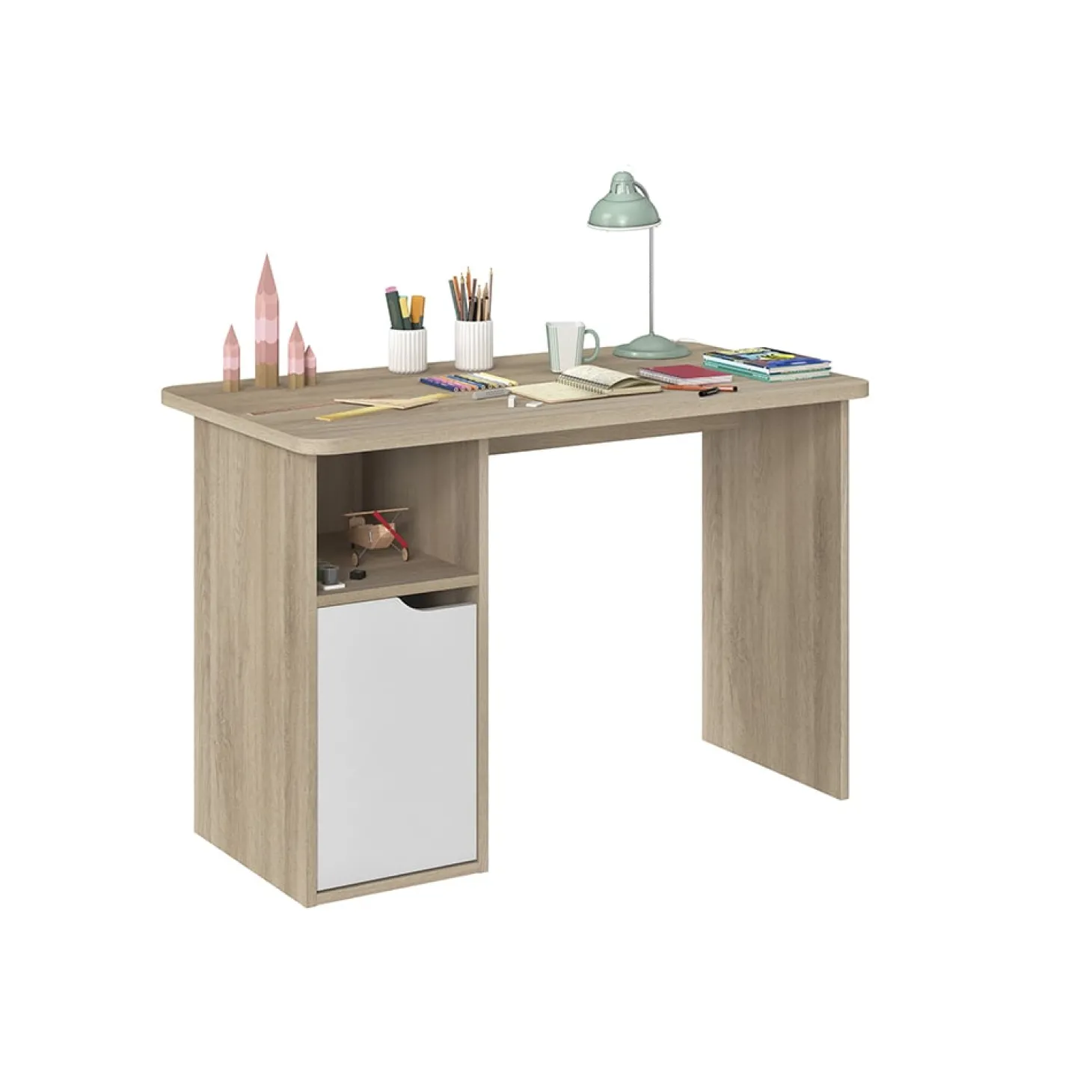 Galipette Lit compact évolutif combiné Sacha Chêne du Bocage 70x140 cm