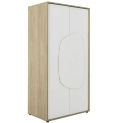 Galipette                    Trio Lit + Commode 3 tiroirs + Armoire 2 portes Basile    Châtaignier Naturel            60x120 cm