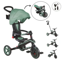 Globber Tricycle Explorer Pliable 4 en 1 V2 Olive