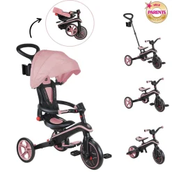 Globber                    Tricycle Explorer Pliable 4 en 1 V2    Deep Pastel Pink