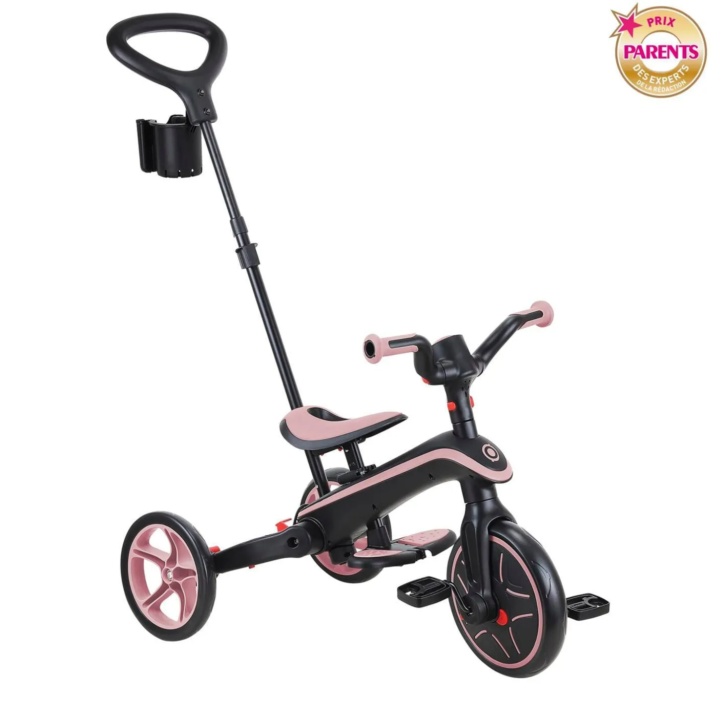 Globber Tricycle Explorer Pliable 4 en 1 V2 Deep Pastel Pink