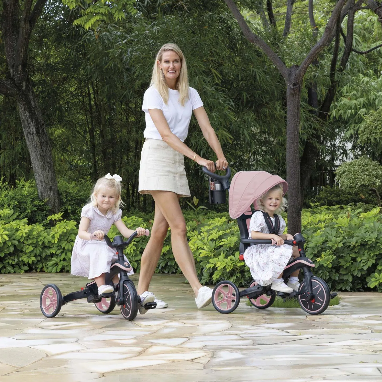 Globber Tricycle Explorer Pliable 4 en 1 V2 Deep Pastel Pink