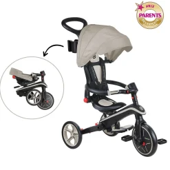 Globber Tricycle Explorer Pliable 4 en 1 V2 Taupe
