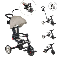 Globber Tricycle Explorer Pliable 4 en 1 V2 Taupe