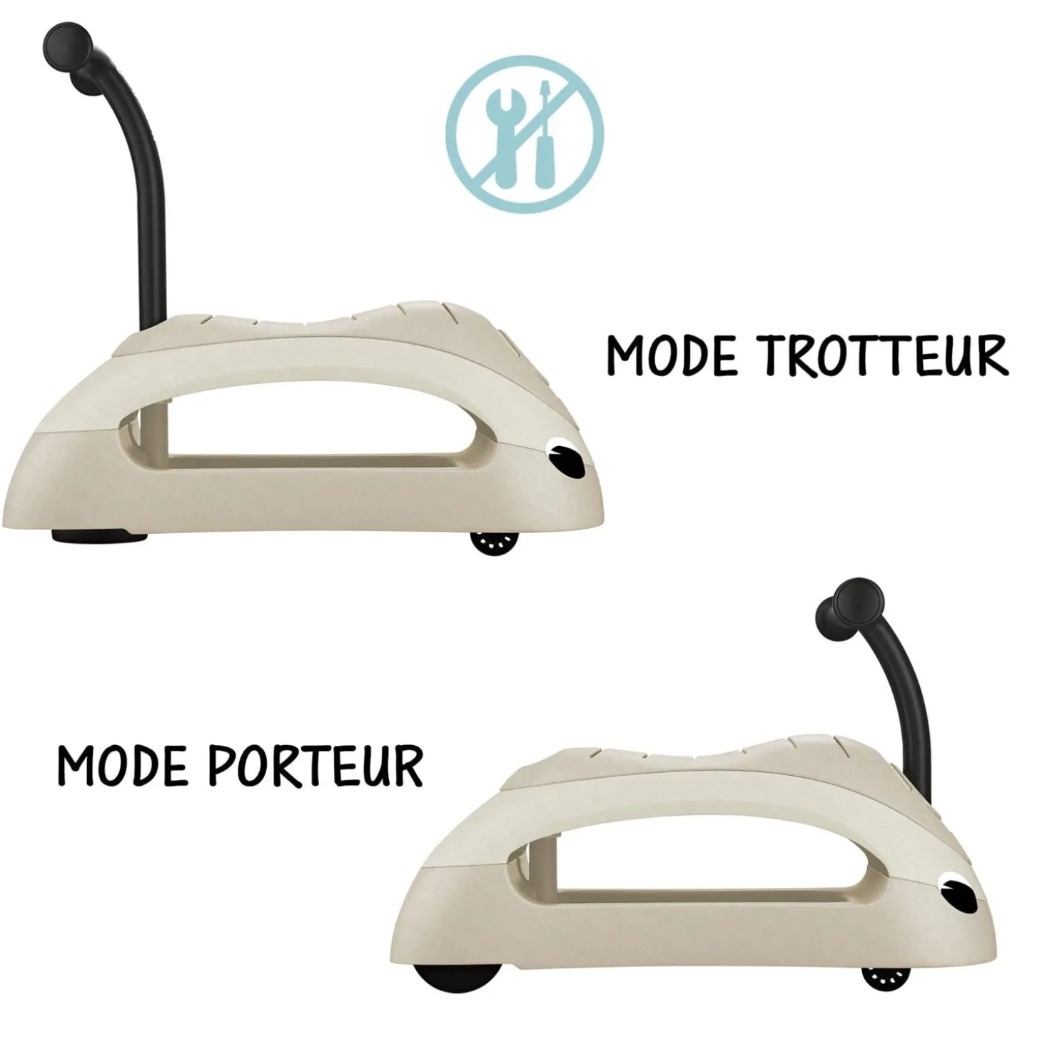 Globber Trotteur Walker & Ride On 2 In 1 Eco Taupe