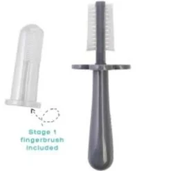 Grabease                    Brosse à dents ergonomique double face    Grise