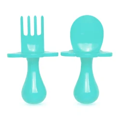 Grabease Couverts ergonomiques d'apprentissage Turquoise 6 mois+