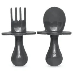 Grabease Couverts ergonomiques d'apprentissage Gris 7 mois+