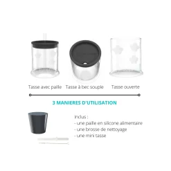 Grabease Gobelet d'apprentissage bébé 3 en 1 Turquoise 6 mois