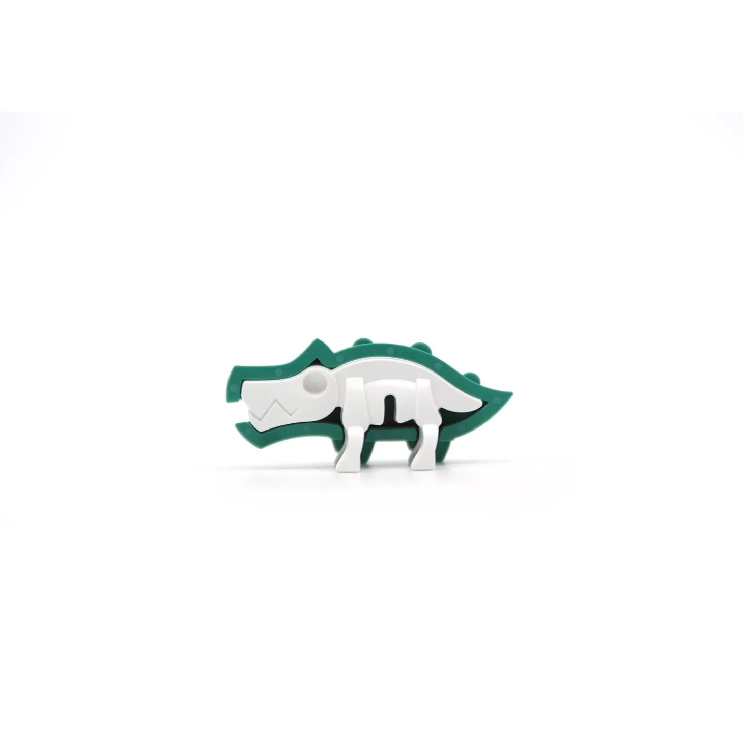 Half Toys Puzzle 3D Animal Bébé Crocodile et Berceau Vert