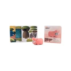 Half Toys                    Puzzle 3D Animal Hippopotame et Diorama    Rose