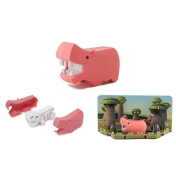 Half Toys                    Puzzle 3D Animal Hippopotame et Diorama    Rose