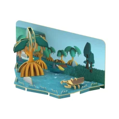 Half Toys                    Puzzle 3D Animal Ornithorynque et Diorama    Orange