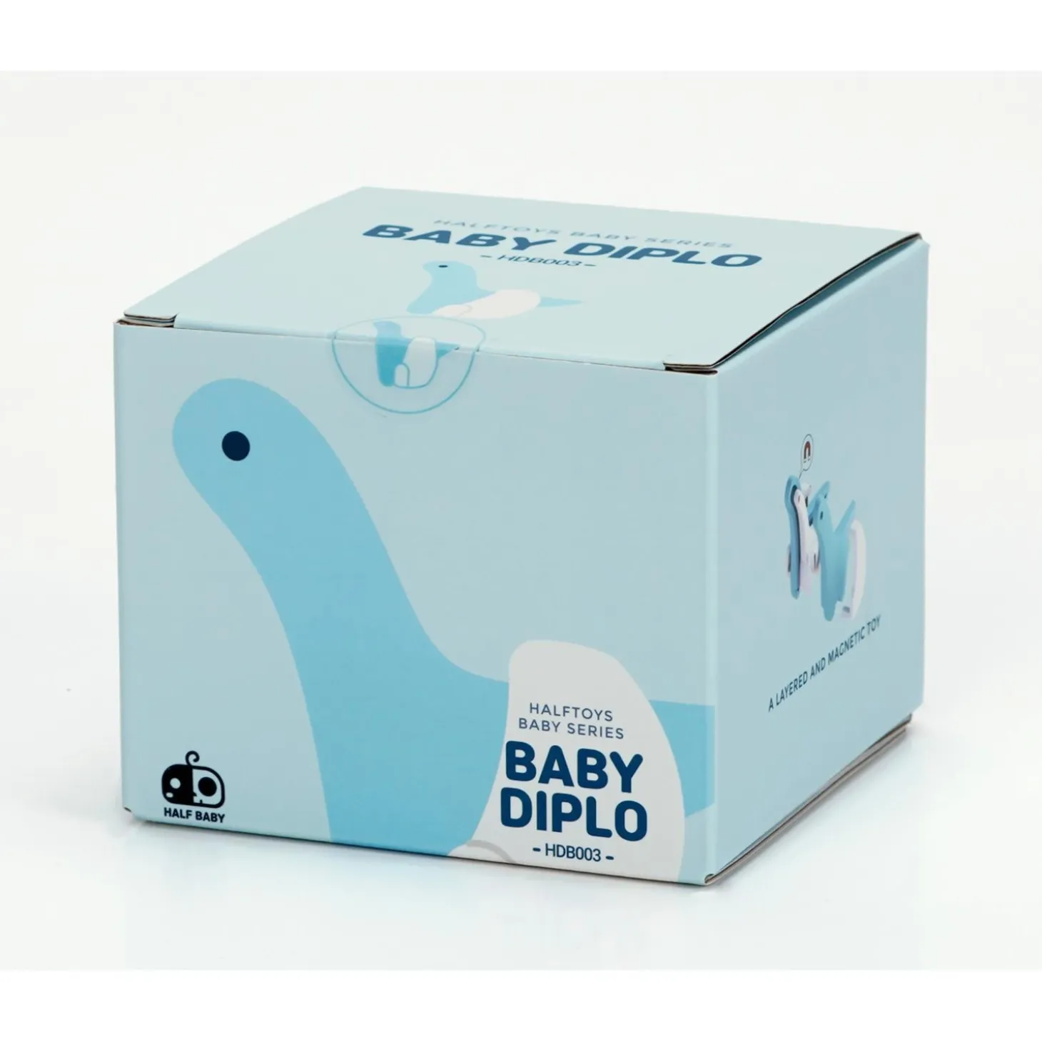 Half Toys Puzzle 3D Dino Bébé Diplodocus et Berceau Bleu