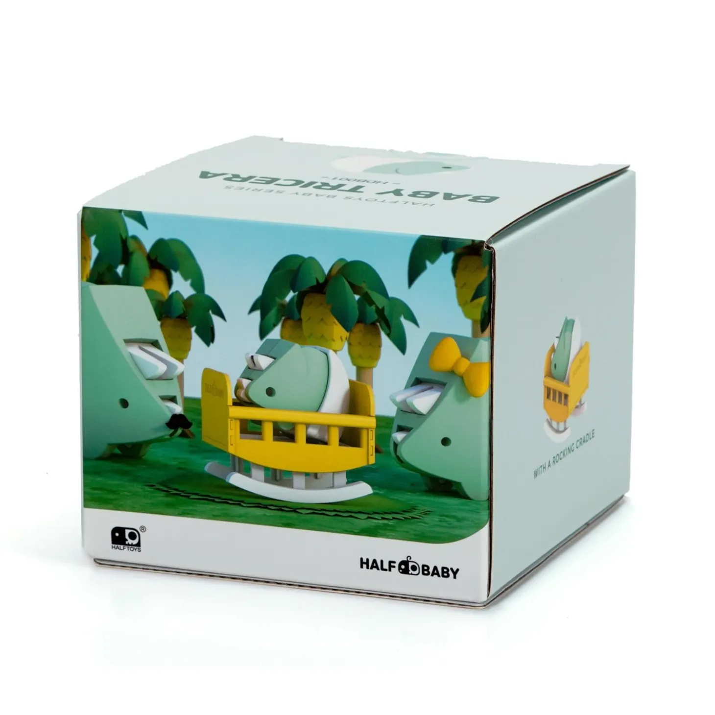 Half Toys Puzzle 3D Dino Bébé Triceratops et Berceau Bleu