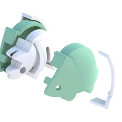Half Toys Puzzle 3D Dino Bébé Triceratops et Berceau Bleu