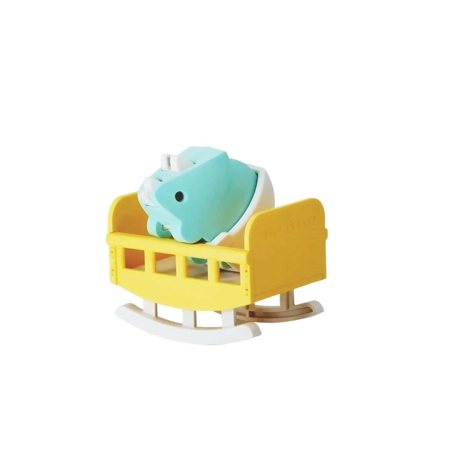 Half Toys Puzzle 3D Dino Bébé Triceratops et Berceau Bleu