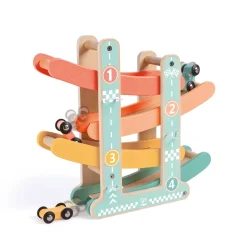 Hape Jouet Piste de course et voitures Corail Et Turquoise
