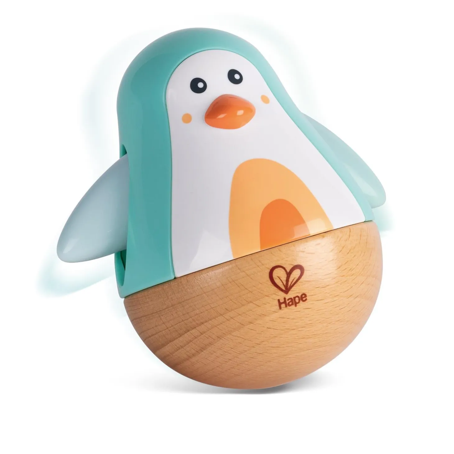 Hape Pingouin culbuto Blanc Et Turquoise
