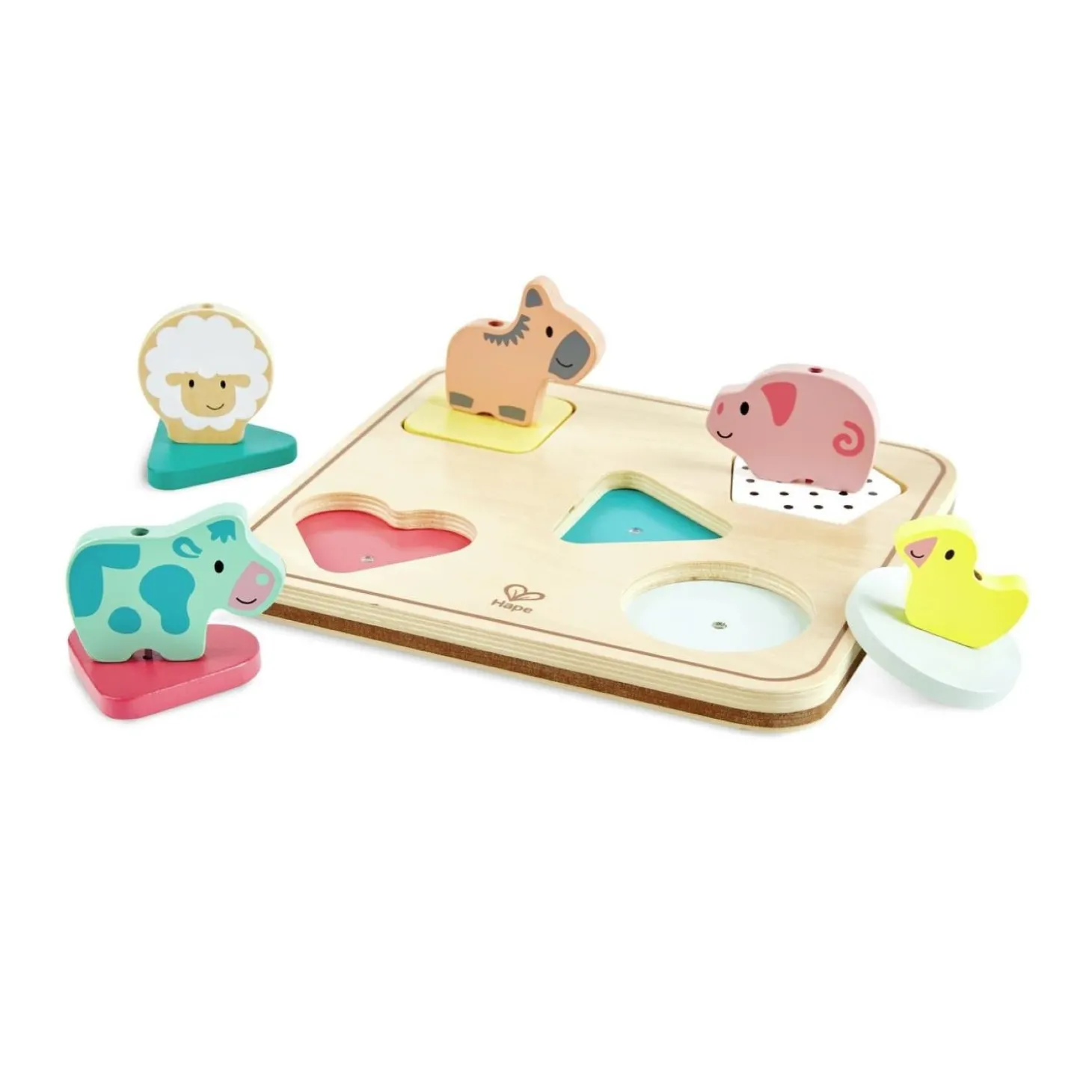 Hape Puzzle sonore animaux de la ferme Multicolore