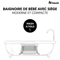 Hauck Baignoire Bébé Wash N Fold L White-Sage
