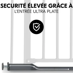 Hauck Barrière de sécurité Clear Step Autoclose 2 Dark Grey Sans extension