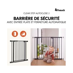 Hauck Barrières de sécurité Clear Step Autoclose 2 Black
