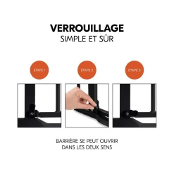 Hauck Barrières de sécurité Clear Step Autoclose 2 Black