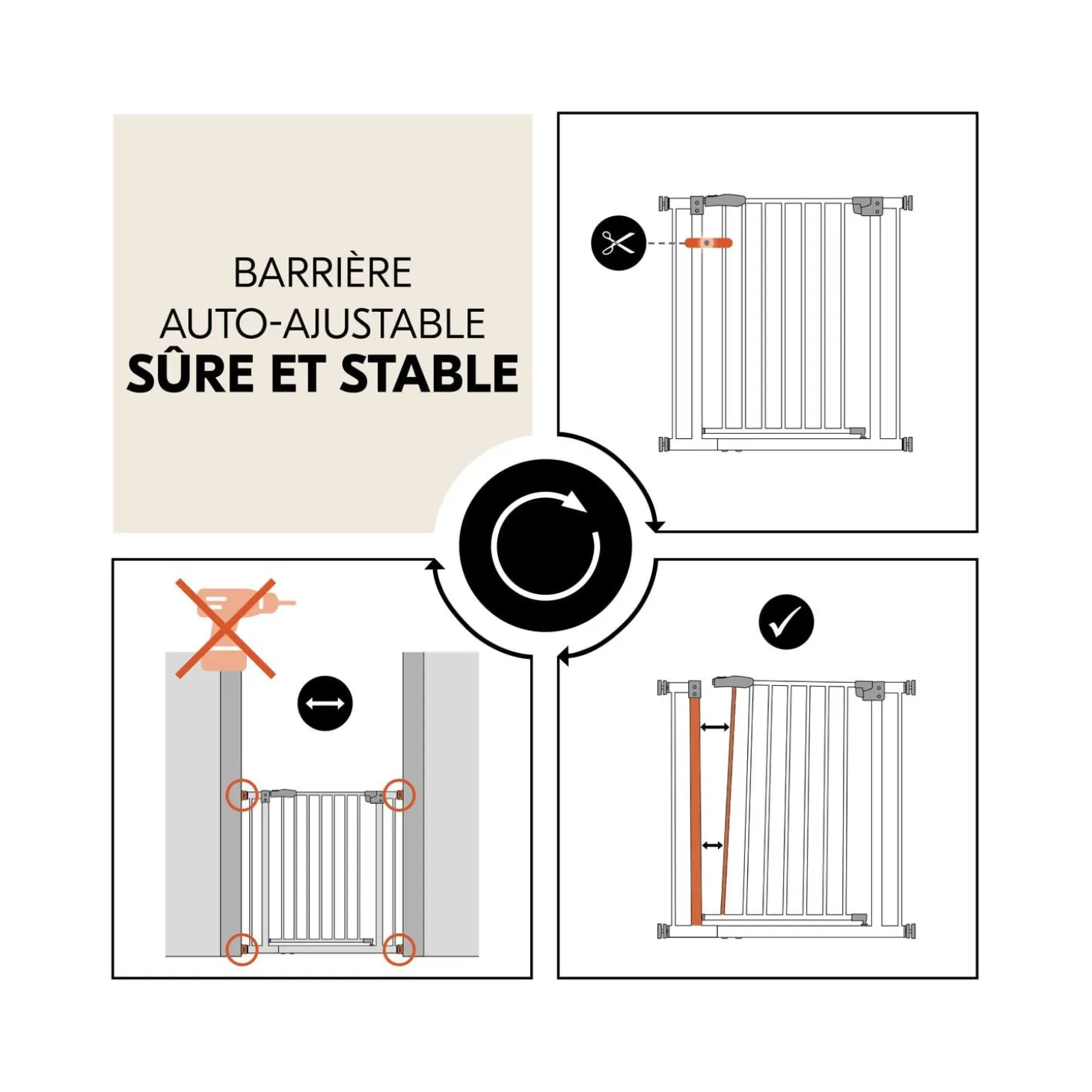 Hauck Barrières de sécurité Open N Stop 2 White