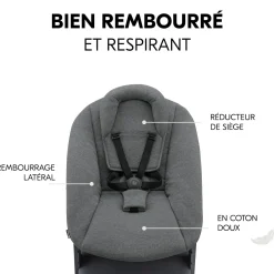 Hauck Chaise haute avec siège nouveau-né Alpha Newborn Set Plus Dark Grey