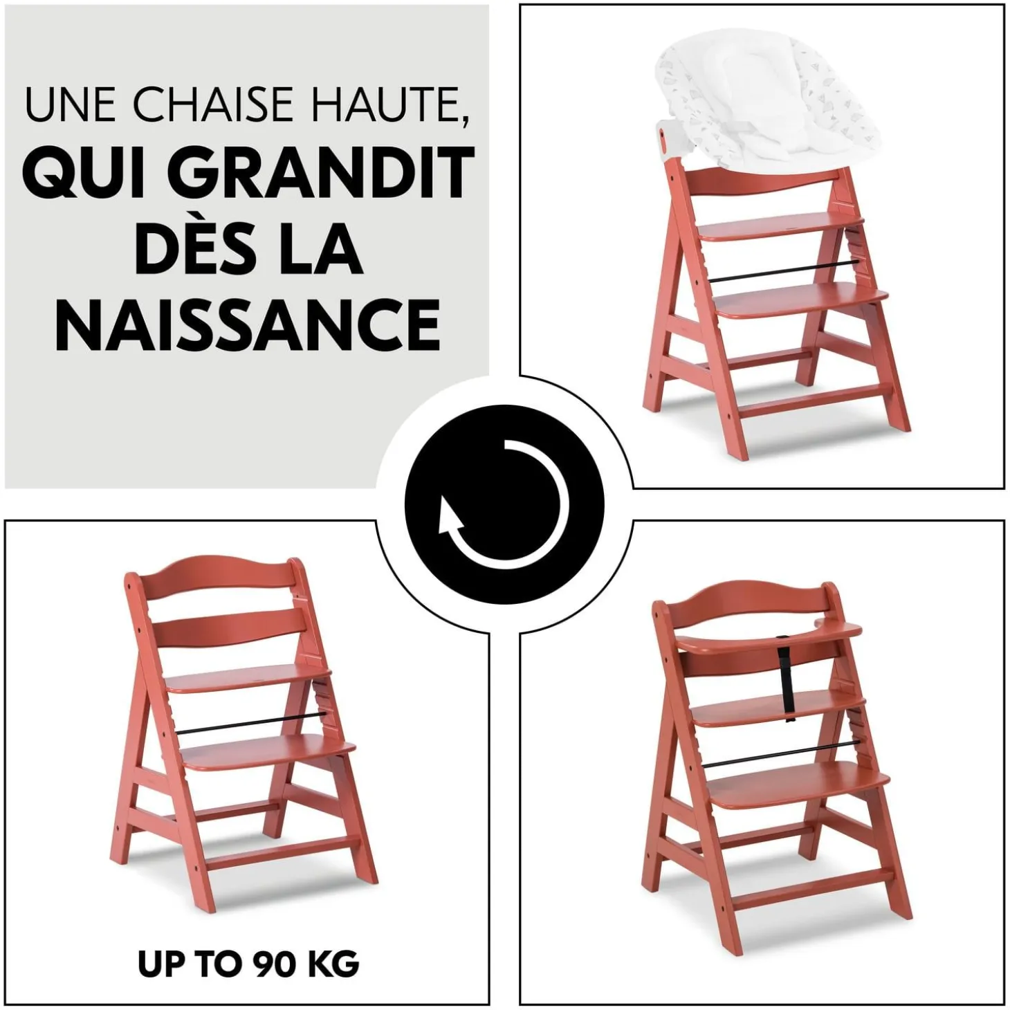 Hauck Chaise Haute En Bois Alpha+ Cork