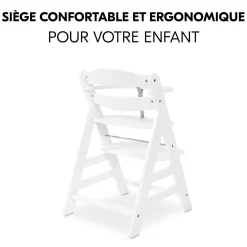 Hauck Chaise Haute En Bois Alpha+ White