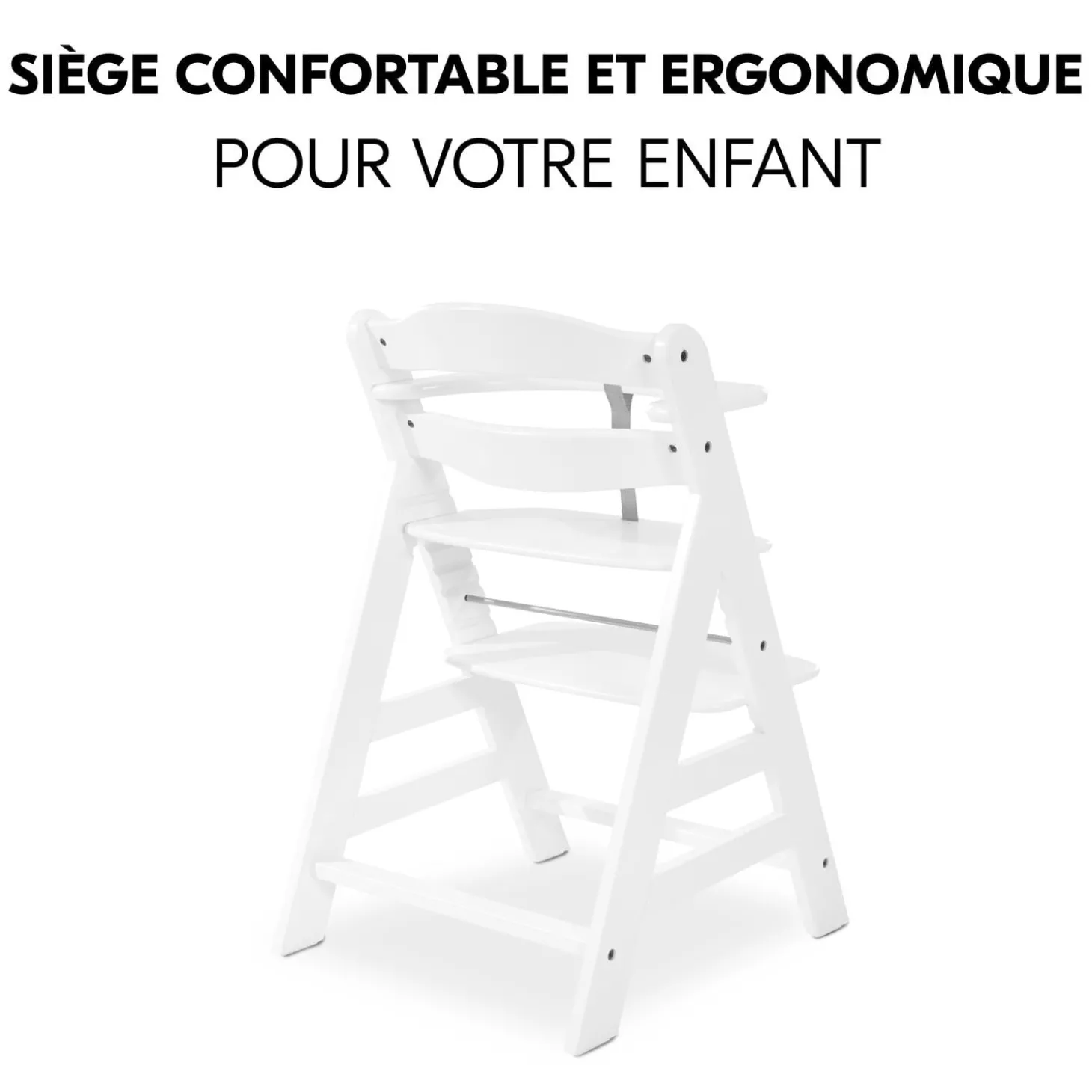 Hauck Chaise Haute En Bois Alpha+ White