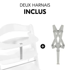 Hauck Chaise Haute En Bois Alpha+ White