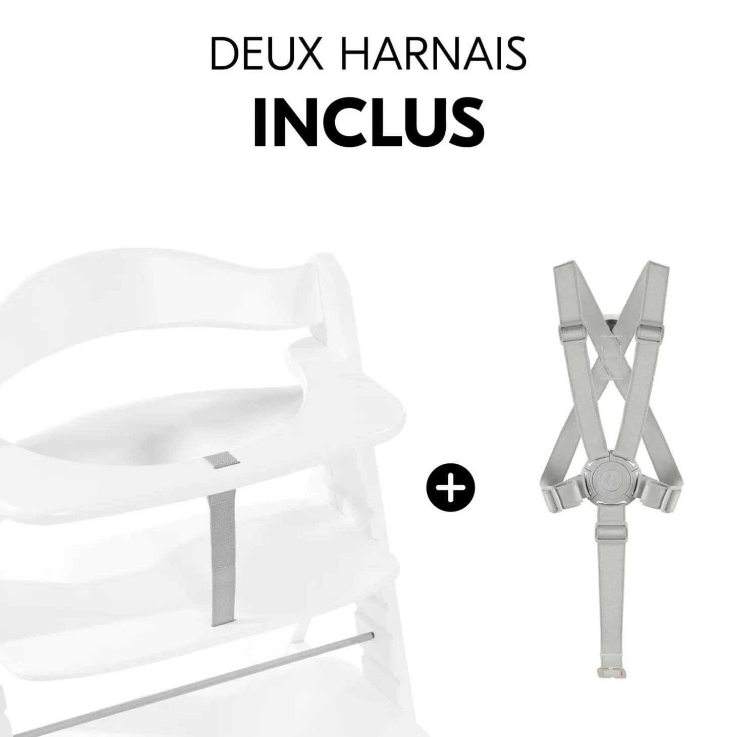 Hauck Chaise Haute En Bois Alpha+ White