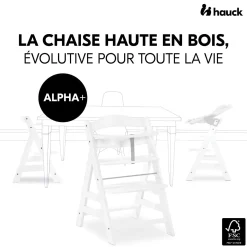 Hauck Chaise Haute En Bois Alpha+ White
