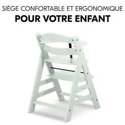 Hauck                    Chaise Haute En Bois Alpha+    Mint