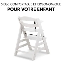 Hauck Chaise Haute En Bois Alpha+ Creme