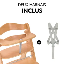 Hauck Chaise Haute En Bois Alpha+ Natural